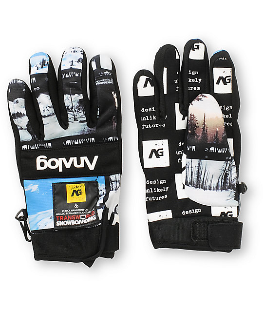 Analog Avatar PLA Print Pipe Snowboard Gloves Zumiez