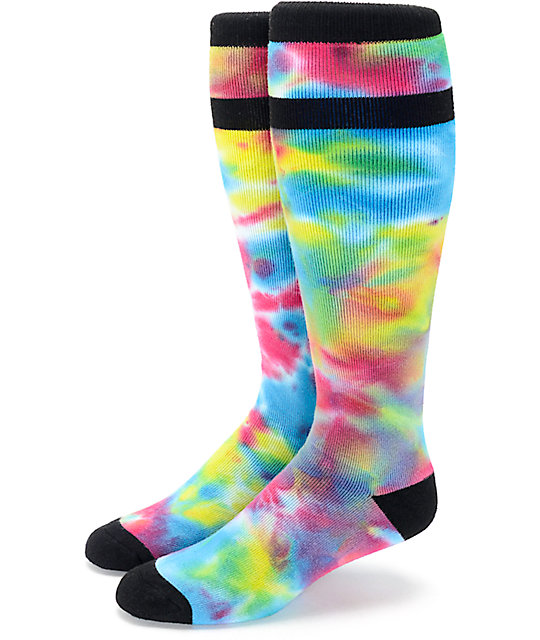 Aperture Blastoff Tie Dye Snowboard Socks Zumiez