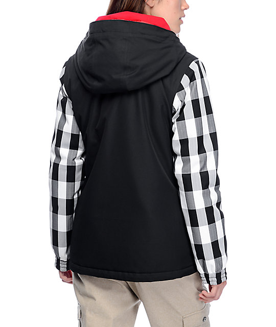 Aperture Cannon Black & White Plaid 10K Snowboard Jacket Zumiez