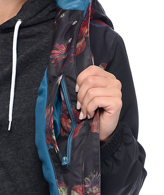 Aperture Cannon Black Floral 10K Snowboard Jacket Zumiez