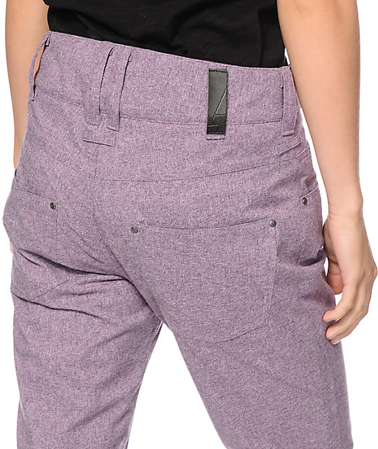 mens snowboard pants purple