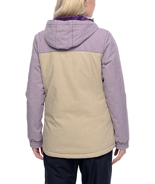 Aperture Heaven Blackberry, Teal & Khaki 10K Womens Snowboard Jacket