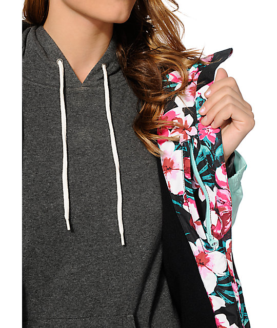 Aperture Heaven Mint Floral 10k Snowboard Jacket Zumiez