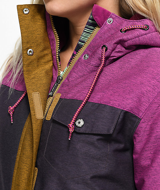 Aperture Heaven Purple & Tobacco 10K Snowboard Jacket Zumiez