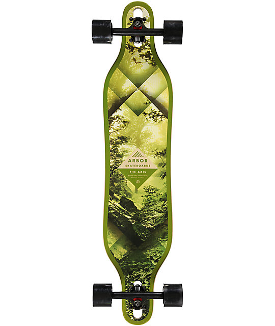 Arbor Axis Walnut 40" Drop Through Longboard Complete Zumiez