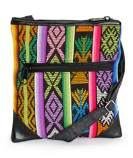 Baja Bags Embroidered Tribal Crossbody Purse