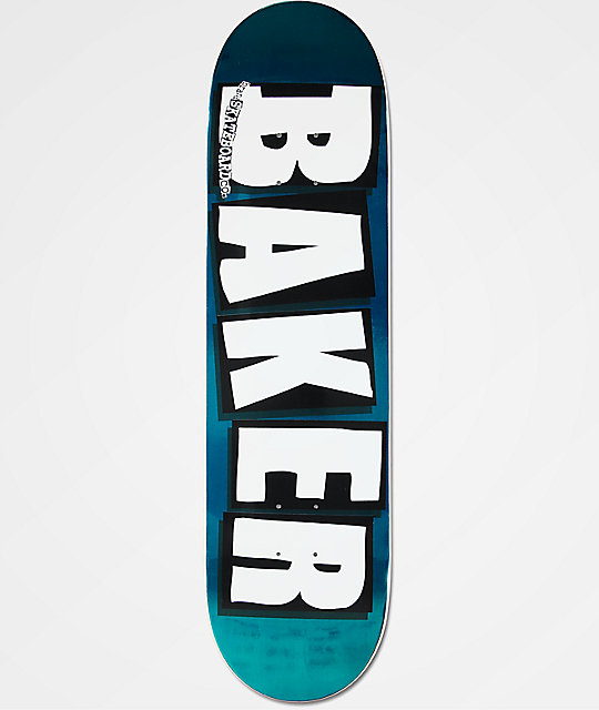 Baker Turquoise Foil 8.25" Skateboard Deck Zumiez.ca