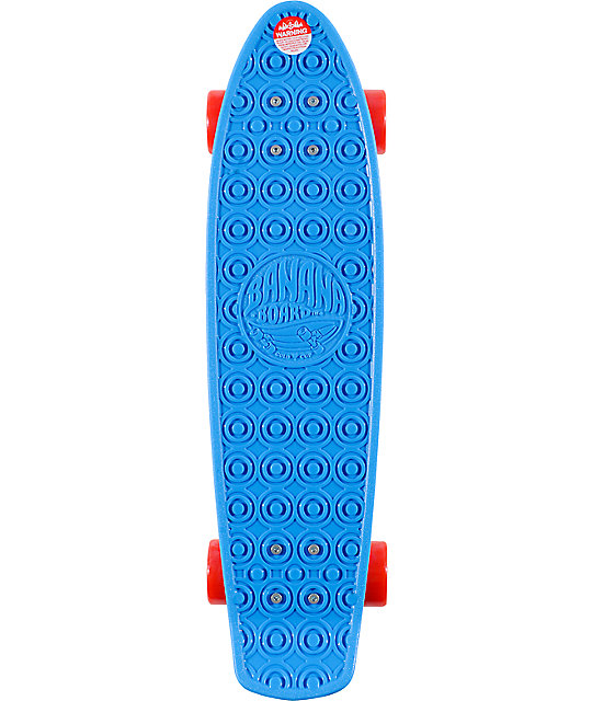 Banana Board by Gold Cup 23" Blue Mini Cruiser Complete Skateboard Zumiez