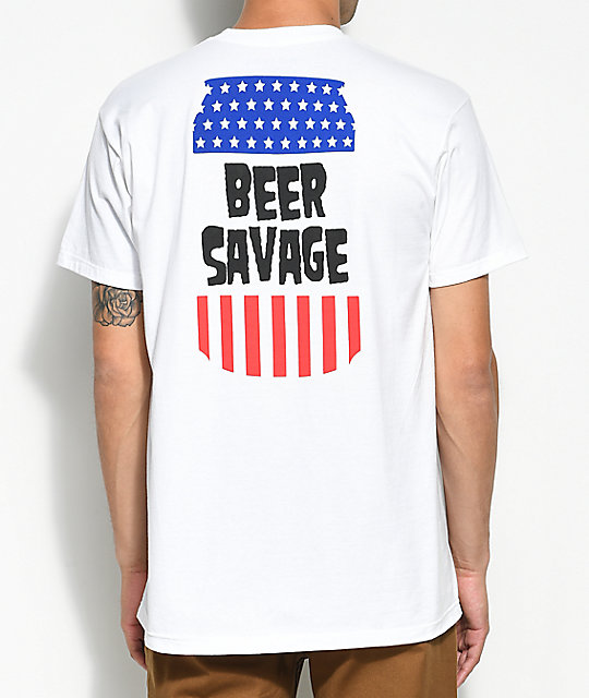 white savage t shirt