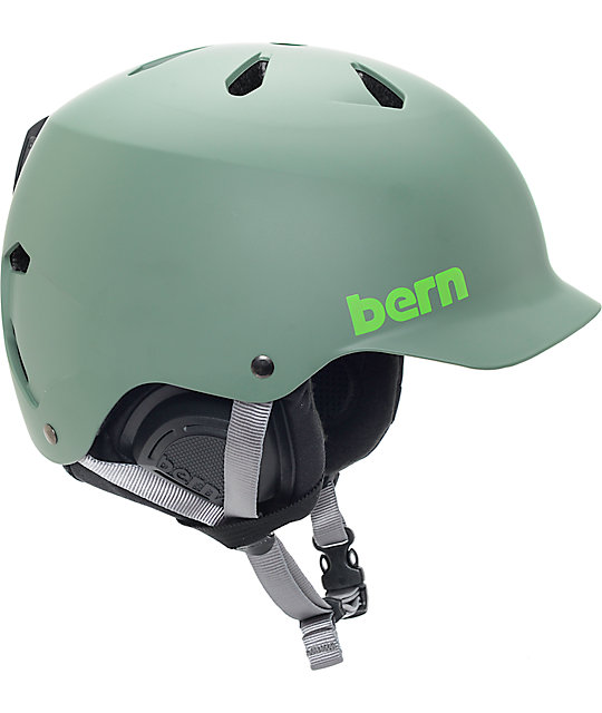 Bern Watts EPS Matte Leaf Green Snowboard Helmet Zumiez