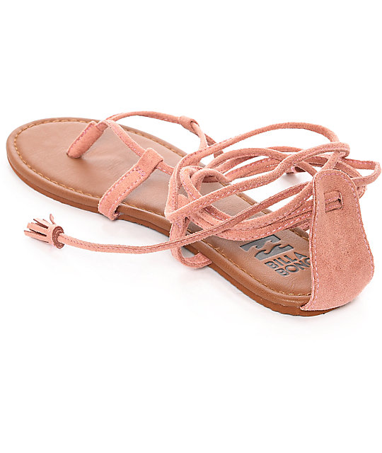 dusty rose flat sandals