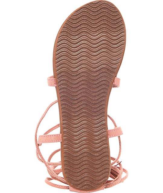 dusty rose flat sandals