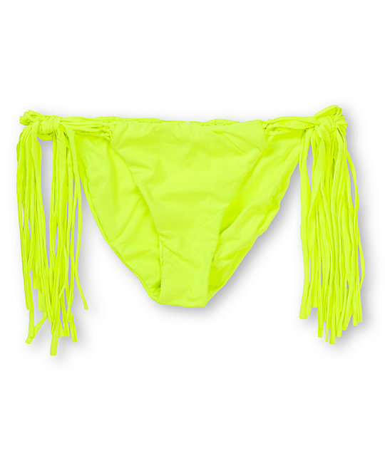 Billabong Sammy Neon Yellow Side Tie Bikini Bottom Zumiez 5515