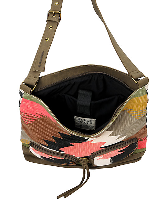 Billabong So Far Tribal & Stripe Large Shoulder Bag Zumiez