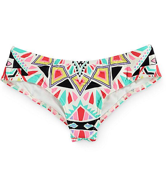 Billabong Tiles And Tides Hawaii Cheeky Bikini Bottom Zumiez