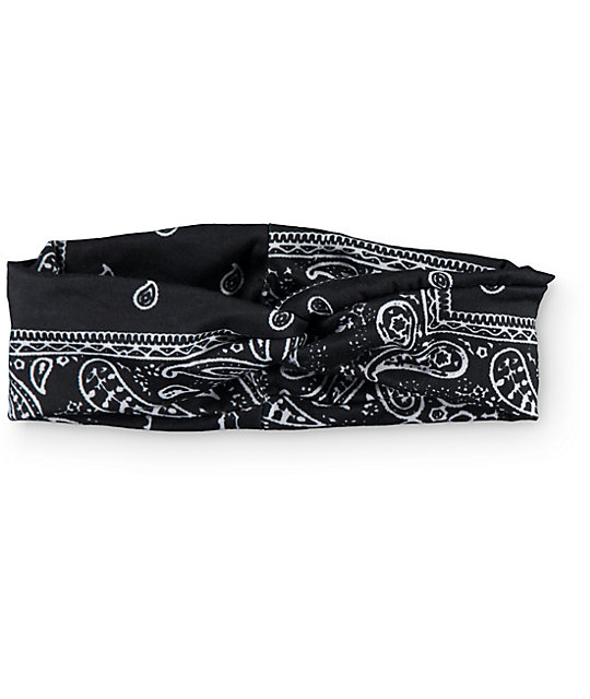 Black Bandana Twist Headband Zumiez