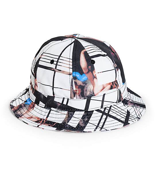 Black Scale Ghost Plaid Bucket Hat Zumiez