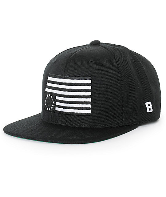 Black Scale Rebel Flag Snapback Hat at Zumiez PDP