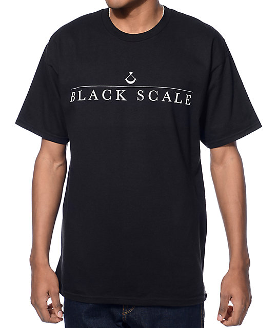 Black Scale Traditional Logo Type Black TShirt at Zumiez PDP