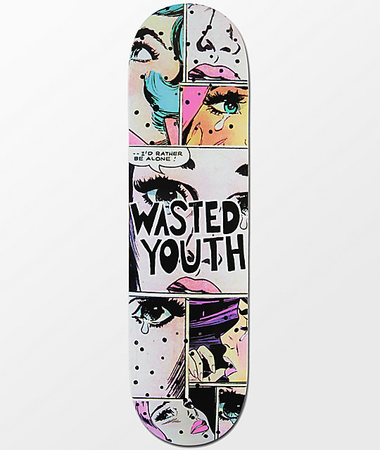 Blackout Wasted Youth Alone 8.5" Skateboard Deck Zumiez