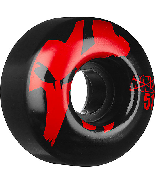 Bones 51mm Strobe Red & Black Skateboard Wheels Zumiez