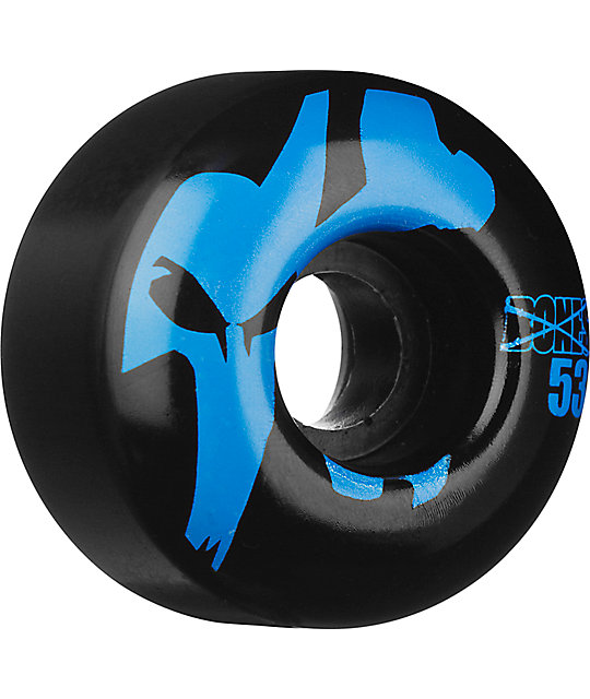 Bones Strobe Black & Blue 53mm Skateboard Wheels Zumiez