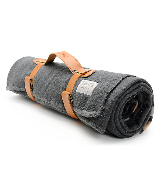 Brixton Barry Charcoal Blanket Poncho Zumiez