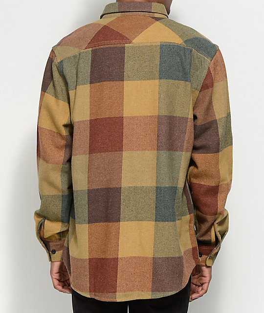 brixton bowery flannel rust