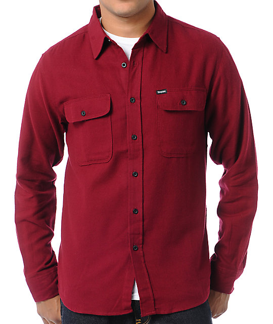 boys burgundy flannel