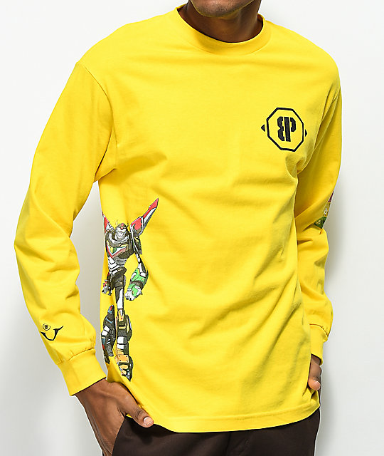 Brooklyn Projects Voltron Defender Hazard Yellow Long Sleeve TShirt