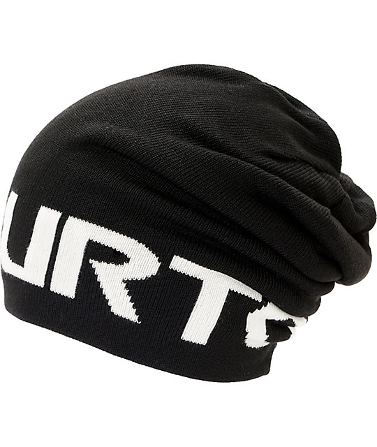 Burton Billboard Black Reversible Slouch Beanie Zumiez