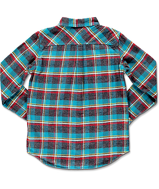 green plaid boys shirt