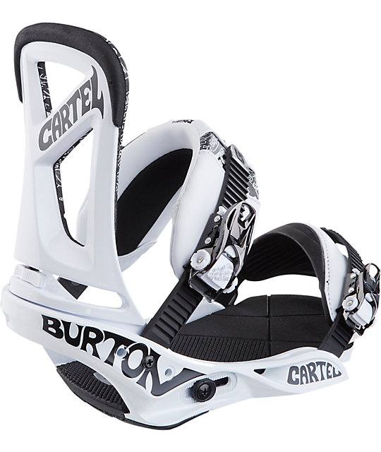 Burton Cartel White Snowboard Bindings Zumiez
