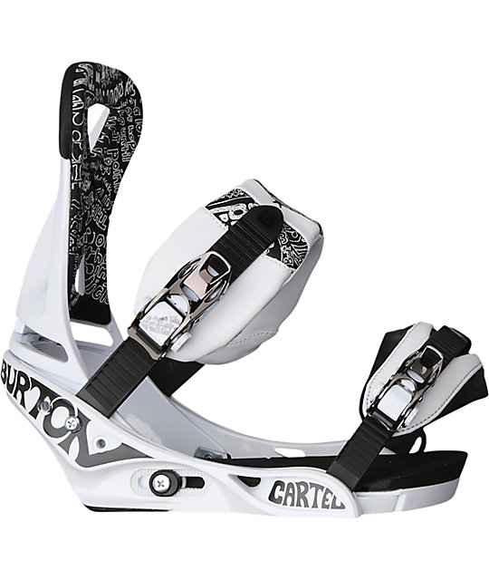 Burton Cartel White Snowboard Bindings Zumiez