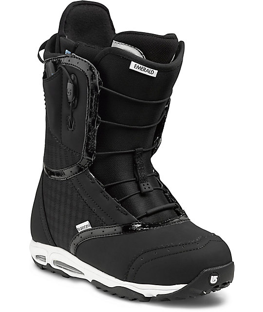 Burton Emerald Black & White Womens Snowboard Boots Zumiez
