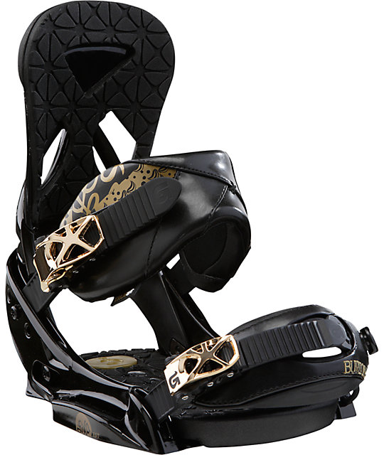 Burton Lexa EST Black & Gold Womens Snowboard Bindings Zumiez