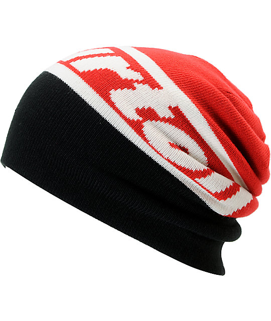 Burton Marquee Red & Black Reversible Beanie Zumiez