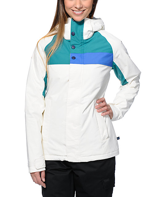 white snowboard jacket