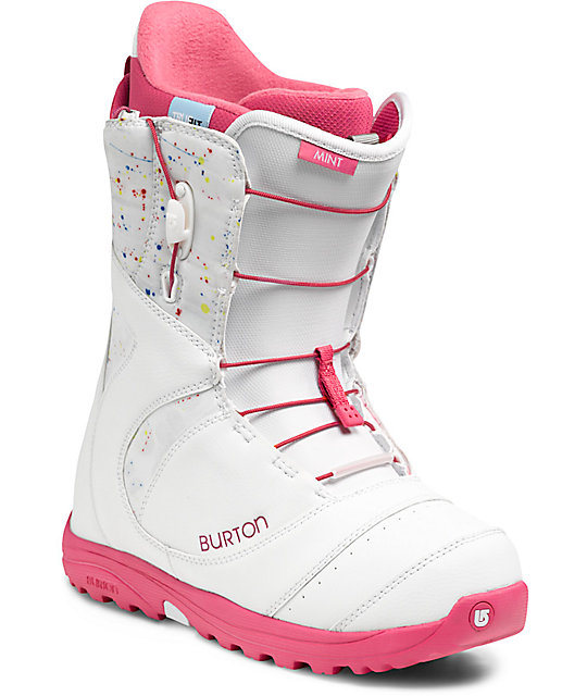 Burton Mint White & Pink Womens Snowboard Boots Zumiez
