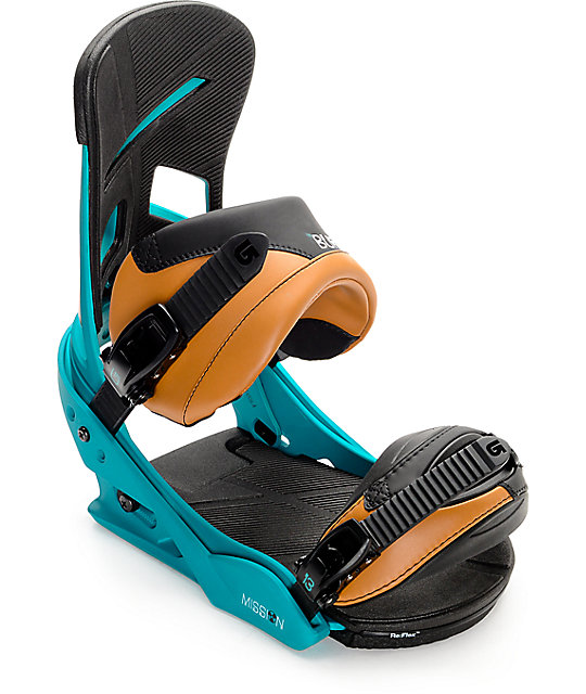 Burton Mission Real Recognize Teal ReFlex Snowboard Bindings | Zumiez