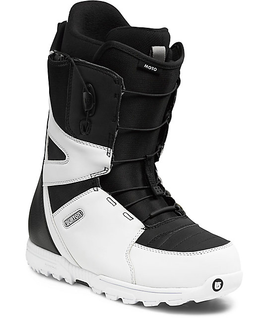 Burton Moto White & Black Snowboard Boots Zumiez