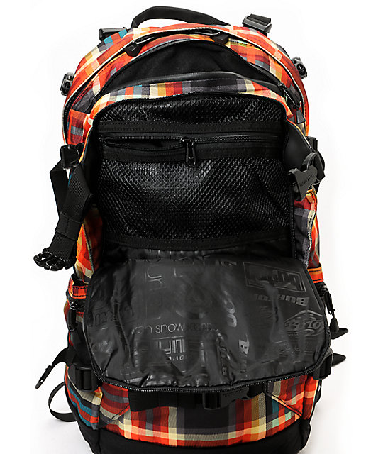 burton plaid backpack