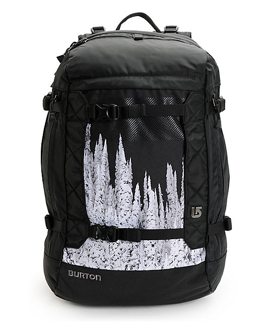 Burton Riders Black & Revelstoke Print Snowboard Backpack