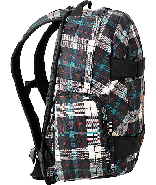 burton plaid backpack