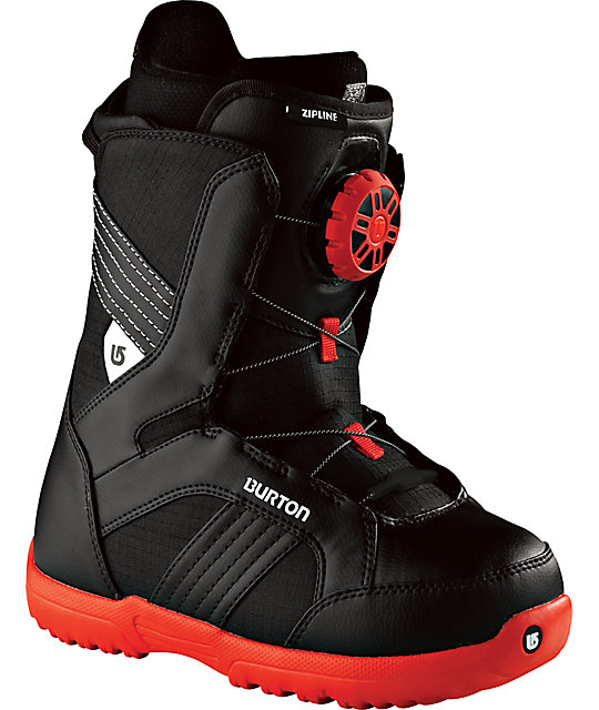 Burton Zipline Kids Black Snowboard Boots | Zumiez