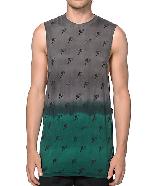 CRSL Burning Palm Deep Cut Tank Top Zumiez