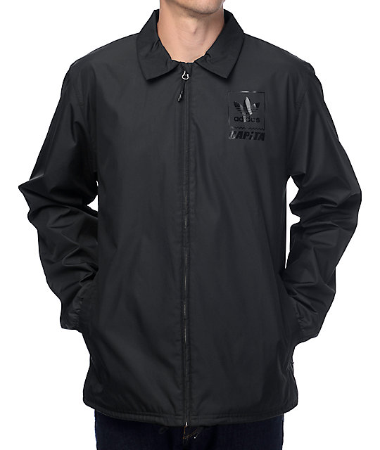 adidas coach jacket black