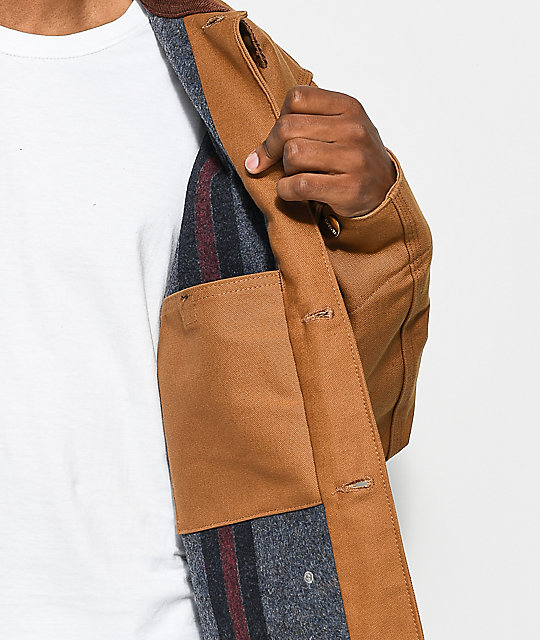 Carhartt Duck Chore Blanket Lined Brown Jacket Zumiez