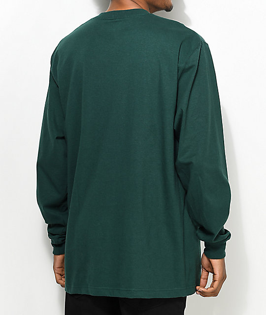 hunter green long sleeve t shirt