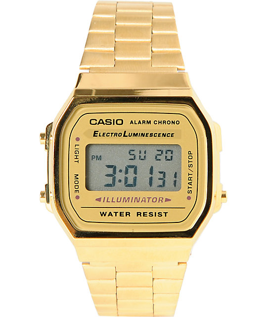 Casio A159WA-N1CR Classic Retro Gold Watch at Zumiez : PDP